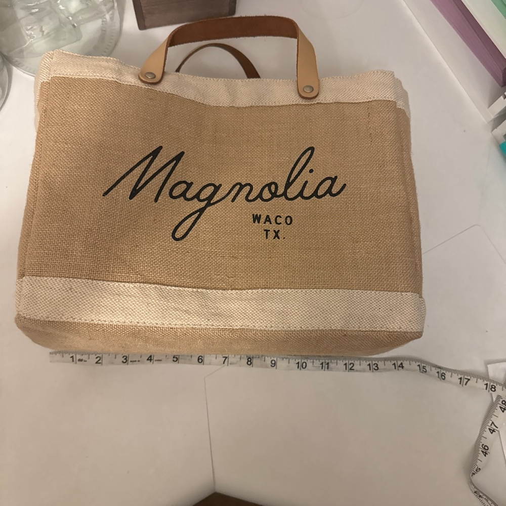 Magnolia Market Tote Bag One Size Beige with white